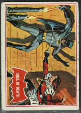 1966 O-Pee-Chee Batman Duel of Death #41A Robin Puzzle Back Red Bat A Series