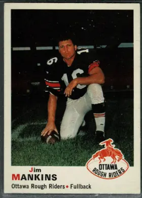 1970 O-Pee-Chee CFL Jim Mankins #42 Ottawa Rough Riders VG-EX 4