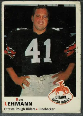 1970 O-Pee-Chee Ken Lehmann #44 Ottawa Rough Riders VG-EX 4