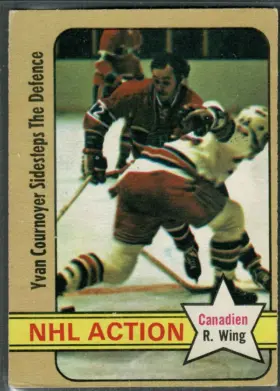 1972 O-Pee-Chee Yvan Cournoyer #44 NHL Action Card Montreal Canadiens