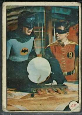 1966 O-Pee-Chee Batman and Robin #45 Puzzle Back Bat Laffs