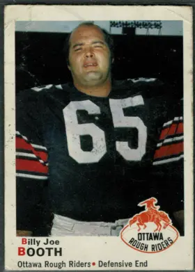 1970 O-Pee-Chee Billy Joe Booth #46 Ottawa Rough Riders VG-EX 4