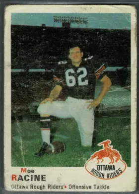 1970 O-Pee-Chee CFL Moe Racine #48 Ottawa Rough Riders FAIR 1.5