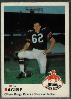 1970 O-Pee-Chee CFL Moe Racine #48 Ottawa Rough Riders VG-EX 4