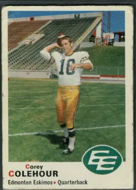 1970 O-Pee-Chee Corey Colehour #49 Bilingual Back Edmonton Eskimos CFL VG-EX 4