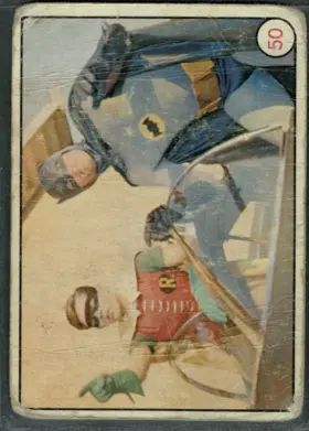 1966 O-Pee-Chee Batman and Robin #50 Puzzle Back Bat Laffs