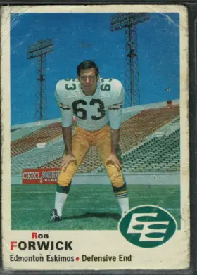 1970 O-Pee-Chee Ron Forwick #54 Edmonton Eskimos CFL Football Card VG 3