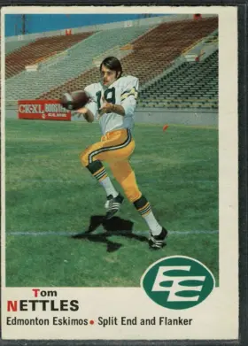 1970 O-Pee-Chee Tom Nettles #58 Edmonton Eskimos CFL Football Card VG-EX 4