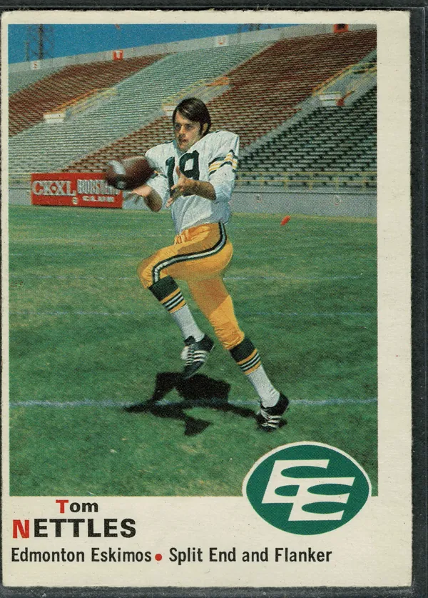 1970 O-Pee-Chee Tom Nettles #58 Edmonton Eskimos CFL Football Card VG-EX 4
