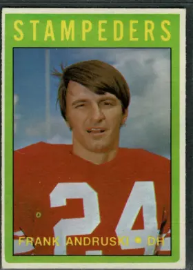 1972 O-Pee-Chee CFL Frank Andruski #59 Three-Time All-Canadian Calgary Stampeders