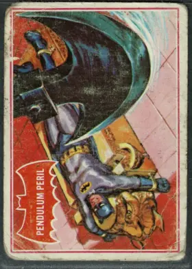 1966 O-Pee-Chee Batman Pendulum Peril #5A Batman Puzzle Back Red Bat A Series