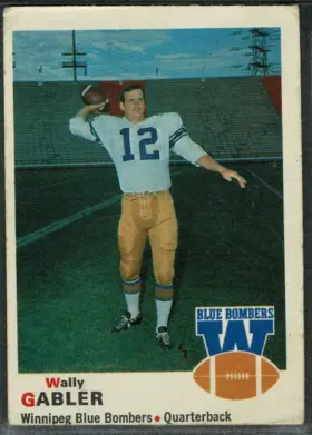 1970 O-Pee-Chee Wally Gabler #61 Winnipeg Blue Bombers QB Michigan CFL Card EX 5
