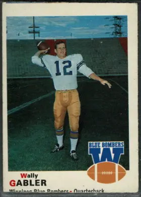 1970 O-Pee-Chee Wally Gabler #61 Winnipeg Blue Bombers Quarterback CFL Card VG-EX 4