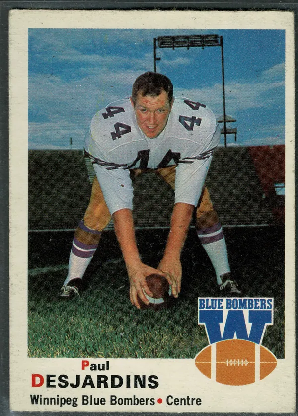 1970 O-Pee-Chee Paul Desjardins #62 Winnipeg Blue Bombers VG 3