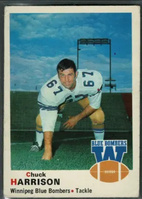 1970 O-Pee-Chee Chuck Harrison #65 Winnipeg Blue Bombers CFL Card EX 5