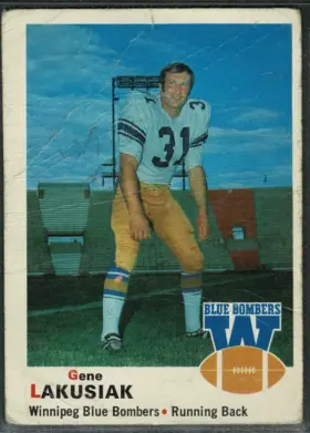 1970 O-Pee-Chee Gene Lakusiak #66 Winnipeg Blue Bombers G 2