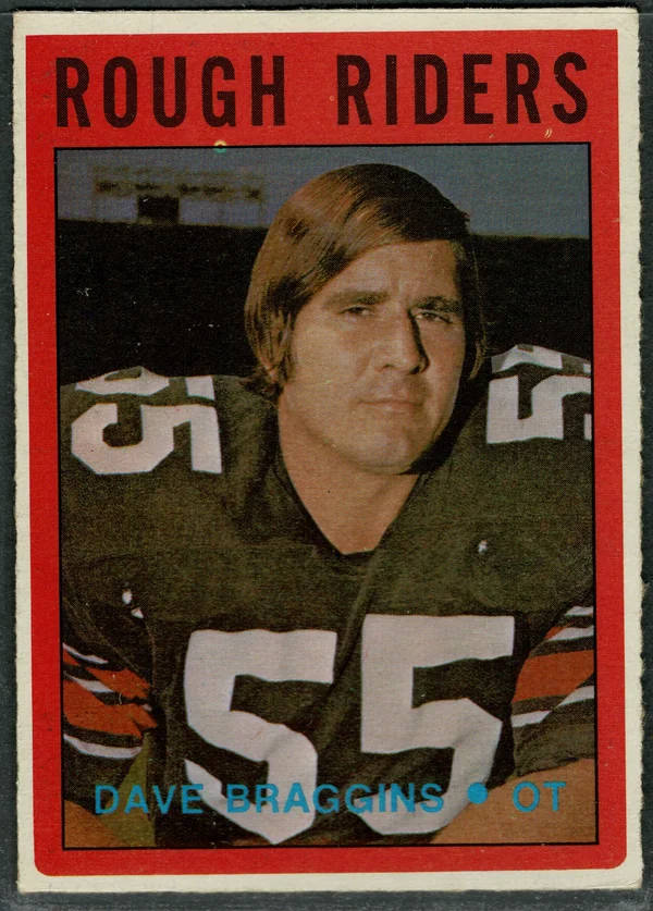 1972 O-Pee-Chee CFL Dave Braggins #67 Base Set Ottawa Rough Riders CFL