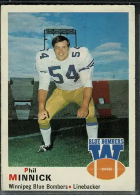 1970 O-Pee-Chee Phil Minnick #67 CFL All-Star Winnipeg Blue Bombers VG-EX 4