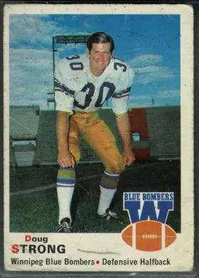 1970 O-Pee-Chee Doug Strong #68 CFL Rookie Card Winnipeg Blue Bombers VG 3