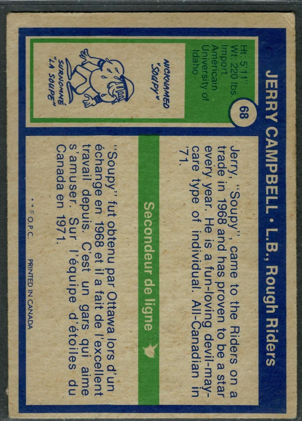 68 Jerry Campbell 1972 O Pee from Chee Back