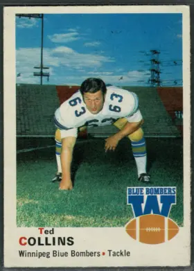 1970 O-Pee-Chee Ted Collins #72 Winnipeg Blue Bombers EX 5