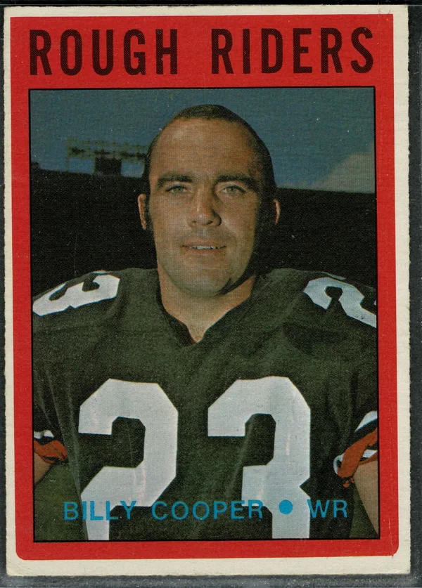 1972 O-Pee-Chee Billy Cooper #75 Ottawa Rough Riders CFL