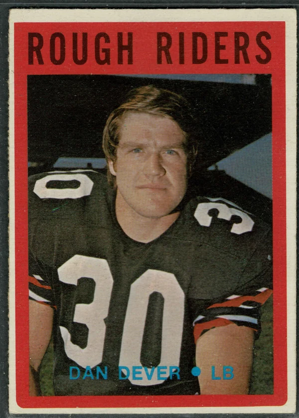 1972 O-Pee-Chee CFL Dan Dever #76 Base Set Ottawa Rough Riders CFL