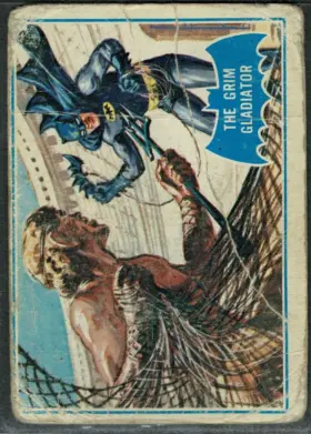 1966 Topps Batman The Grim Gladiator #7B Raw Batman Blue Bat B Series