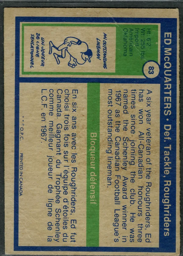 83 Ed Mcquarters 1972 O Pee from Chee Back