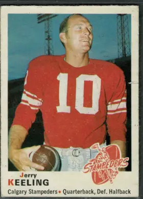 1970 O-Pee-Chee Jerry Keeling #86 Calgary Stampeders CFL Football Card VG 3