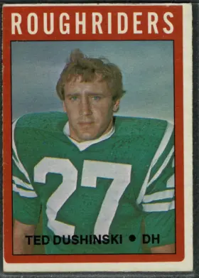1972 O-Pee-Chee CFL Ted Dushinski #89 Eight-Year Riders Cornerback Saskatchewan Roughriders