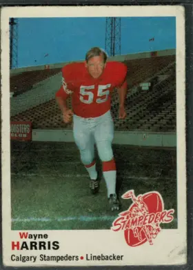 1970 O-Pee-Chee Wayne Harris #89 Calgary Stampeders CFL Football Card EX-MT 6