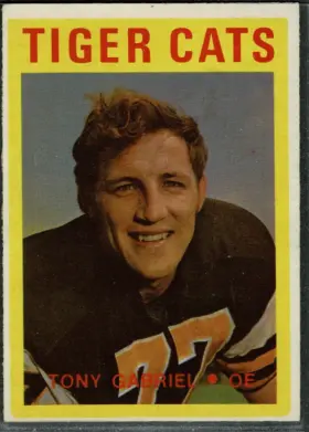 1972 O-Pee-Chee Tony Gabriel #9 Hamilton Tiger-Cats CFL Hall of Fame