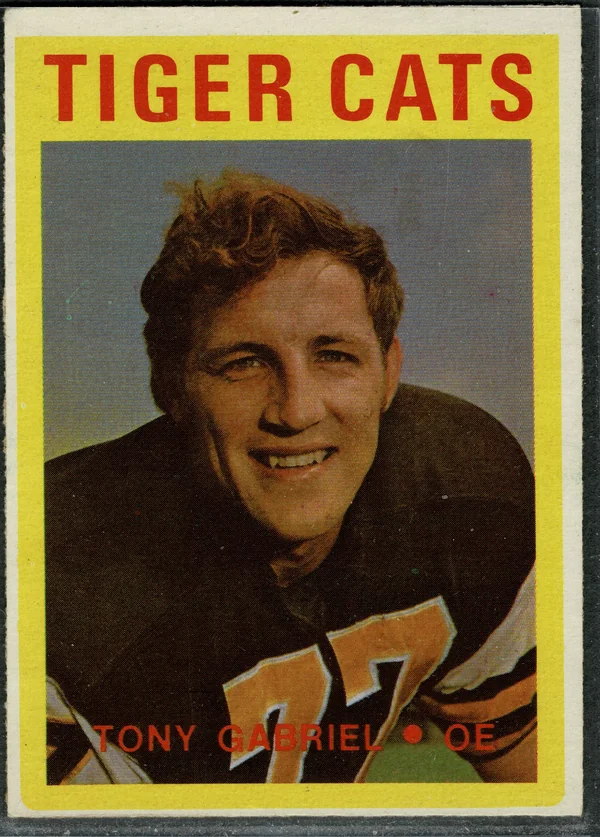 1972 O-Pee-Chee Tony Gabriel #9 Hamilton Tiger-Cats CFL Hall of Fame