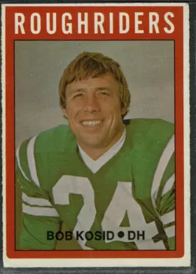 1972 O-Pee-Chee CFL Bob Kosid #91 Roughriders Interception Record Saskatchewan Roughriders