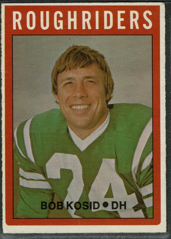 1972 O-Pee-Chee CFL Bob Kosid #91 Roughriders Interception Record Saskatchewan Roughriders