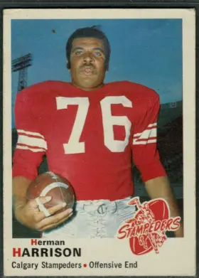 1970 O-Pee-Chee Herman Harrison #95 Perennial All-Star Calgary Stampeders VG 3