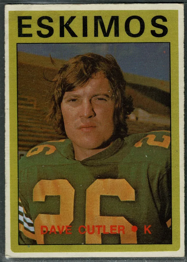 1972 O-Pee-Chee Dave Cutler #96 Edmonton Eskimos