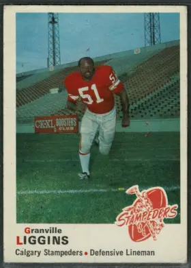 1970 O-Pee-Chee Granville Liggins #96 UPI National College Lineman of the Year Calgary Stampeders VG-EX 4