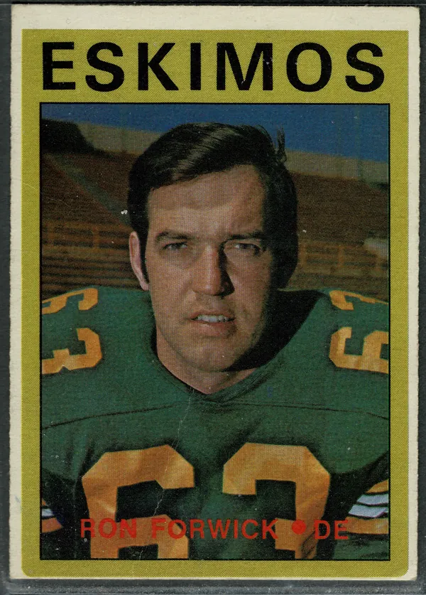 1972 O-Pee-Chee Ron Forwick #98 Edmonton Eskimos