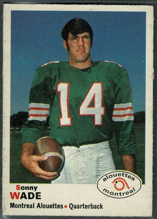 1970 O-Pee-Chee Sonny Wade #99 CFL Grey Cup MVP Montreal Alouettes VG-EX 4
