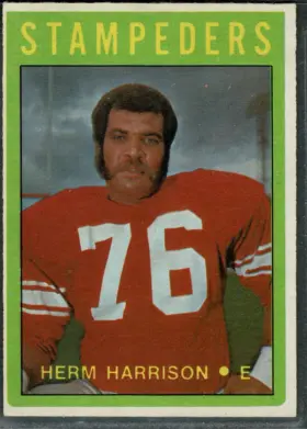 1972 O-Pee-Chee CFL Herm Harrison #55 Hall of Fame Calgary Stampeders