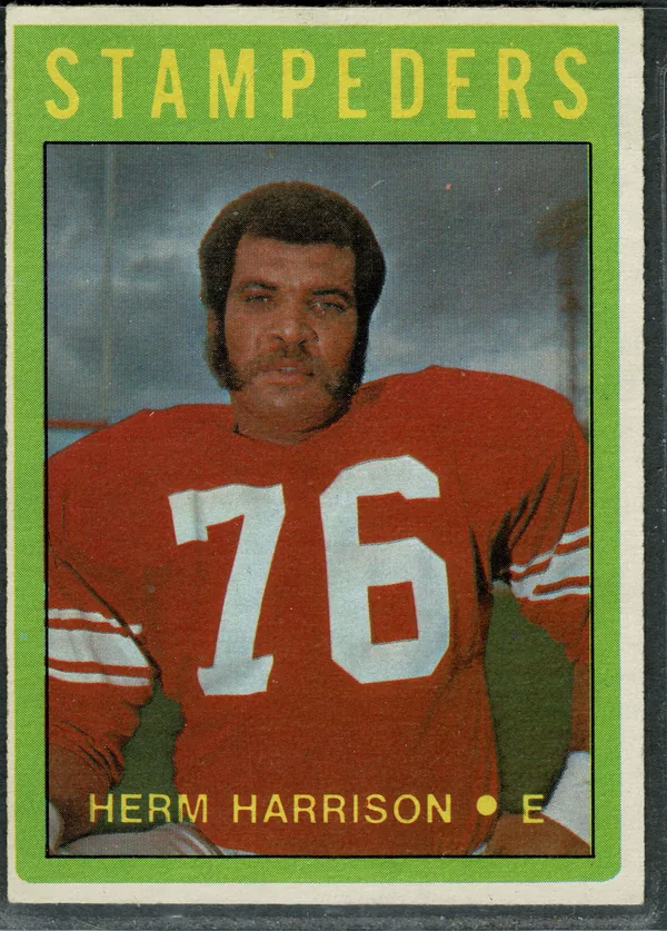 1972 O-Pee-Chee CFL Herm Harrison #55 Hall of Fame Calgary Stampeders