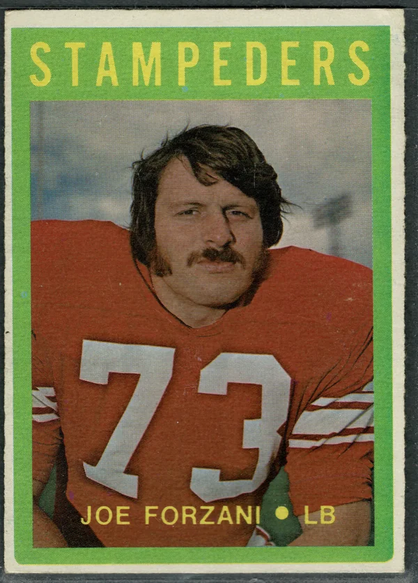1972 O-Pee-Chee CFL Joe Forzani #61 Grey Cup Champion Calgary Stampeders