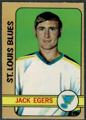1972-73 O-Pee-Chee Jack Egers #107 Rookie Card Bilingual Back St. Louis Blues