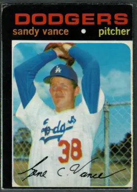 1971 O-Pee-Chee Sandy Vance #34 Rookie Los Angeles Dodgers