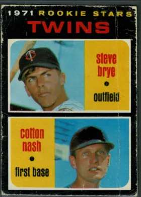 1971 O-Pee-Chee Steve Brye Cotton Nash #391 Rookie Stars RC Minnesota Twins