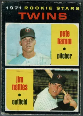 1971 O-Pee-Chee Pete Hamm Jim Nettles #74 Rookie Stars RC Minnesota Twins