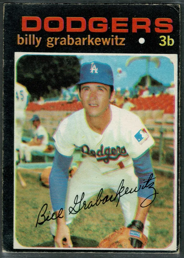 1971 O-Pee-Chee Billy Grabarkewitz #85 1970 All-Star Los Angeles Dodgers