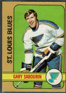 1972-73 O-Pee-Chee Gary Sabourin #91 Bilingual Back St. Louis Blues